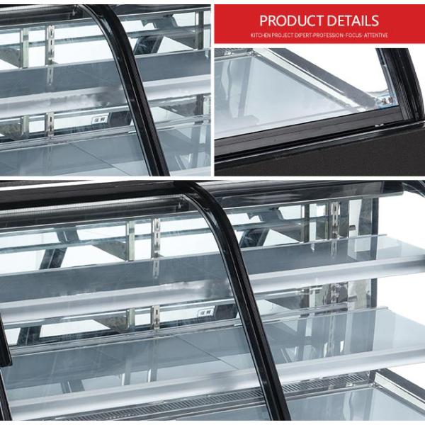 Front Opening Doors 220V 900W Cake Display Fridge