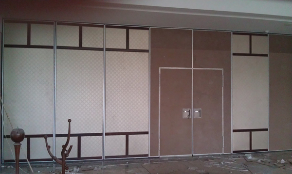 Training Room Folding Partition Aluminum Sliding Glass Doors Hotel Room Divider
