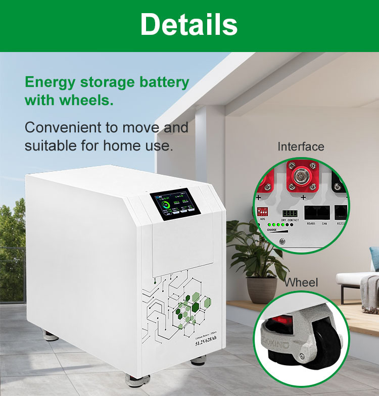 Mobile 32kWh Lithium Iron Phosphate Battery Built-in BMS For Off-Grid Solar PV System
