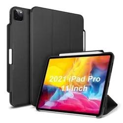 ângulo de couro do plutônio de 12,9 casos protetores à prova de choque de Ipad da polegada multi