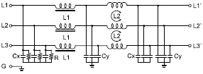 Трехфазный фильтр 150K-30MHz 380V 50A EMI/RFI фильтр для фотоэлектрической системы