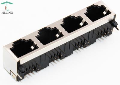 O ângulo direito do porto 1x4 pequeno protegeu o conector MJ5688-B014-HPRD1 do RJ45 Jack 8p8c