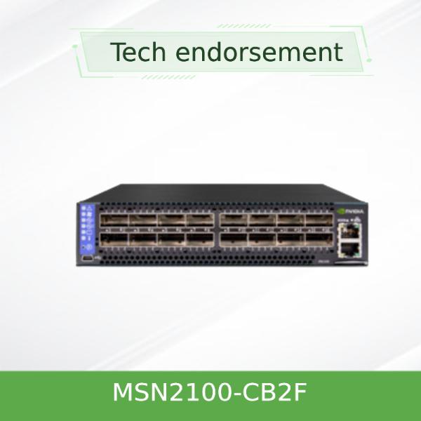 El espectro del interruptor de red de MSN2100-CB2F Mellanox basó Ethernet abierta 1001U con la tarjeta de Mellanox
