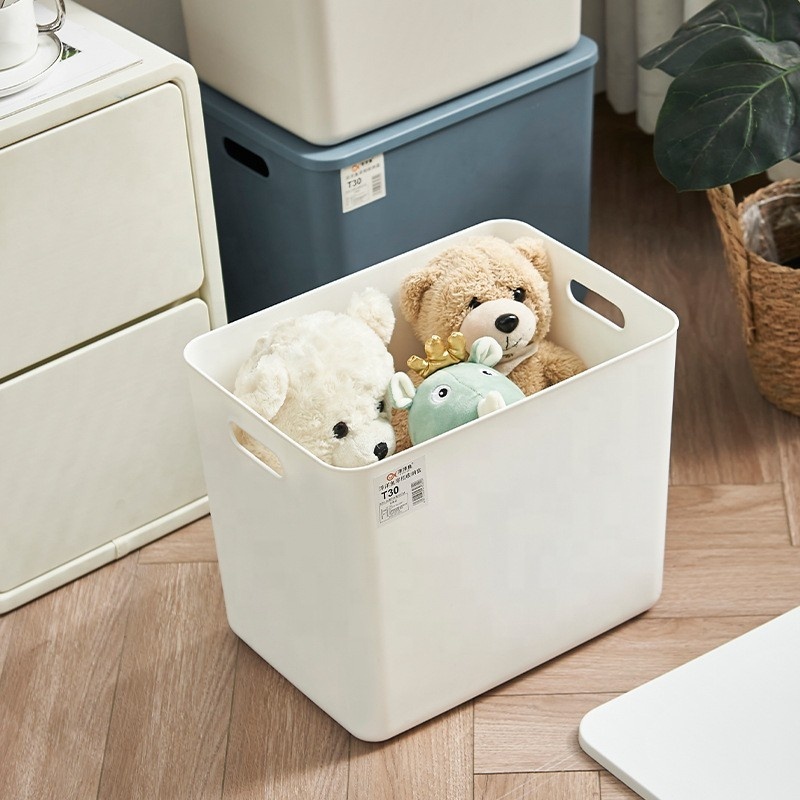 Plastic Storage Basket Snack Clothes Portable Plastic Organizer Desktop Household Dormitory Storage Box