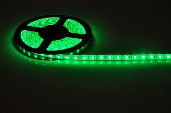 LED strip 5050 smd light 12V 24V IP65 GREEN 60LEDs per meter 300LEDs 5m 3 resistences JALN7