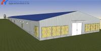 Élevage de volailles maison préfabriquée Ventilateur Construction bâtiment Abri poulet maison Structure en acier