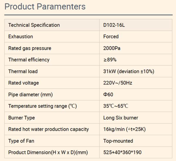 Space Saving 12-16L LPG Instant Gas Water Heater For Home Reliable Rust Resistant