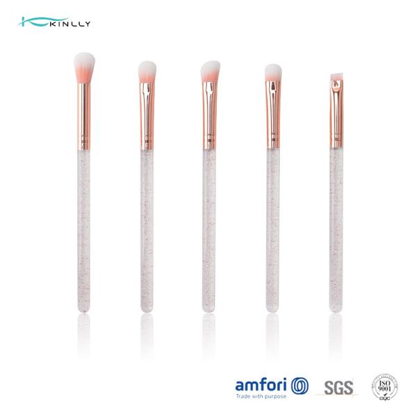 5pcs Eye Synthetic Hair Makeup Brushes With Plastic Handle