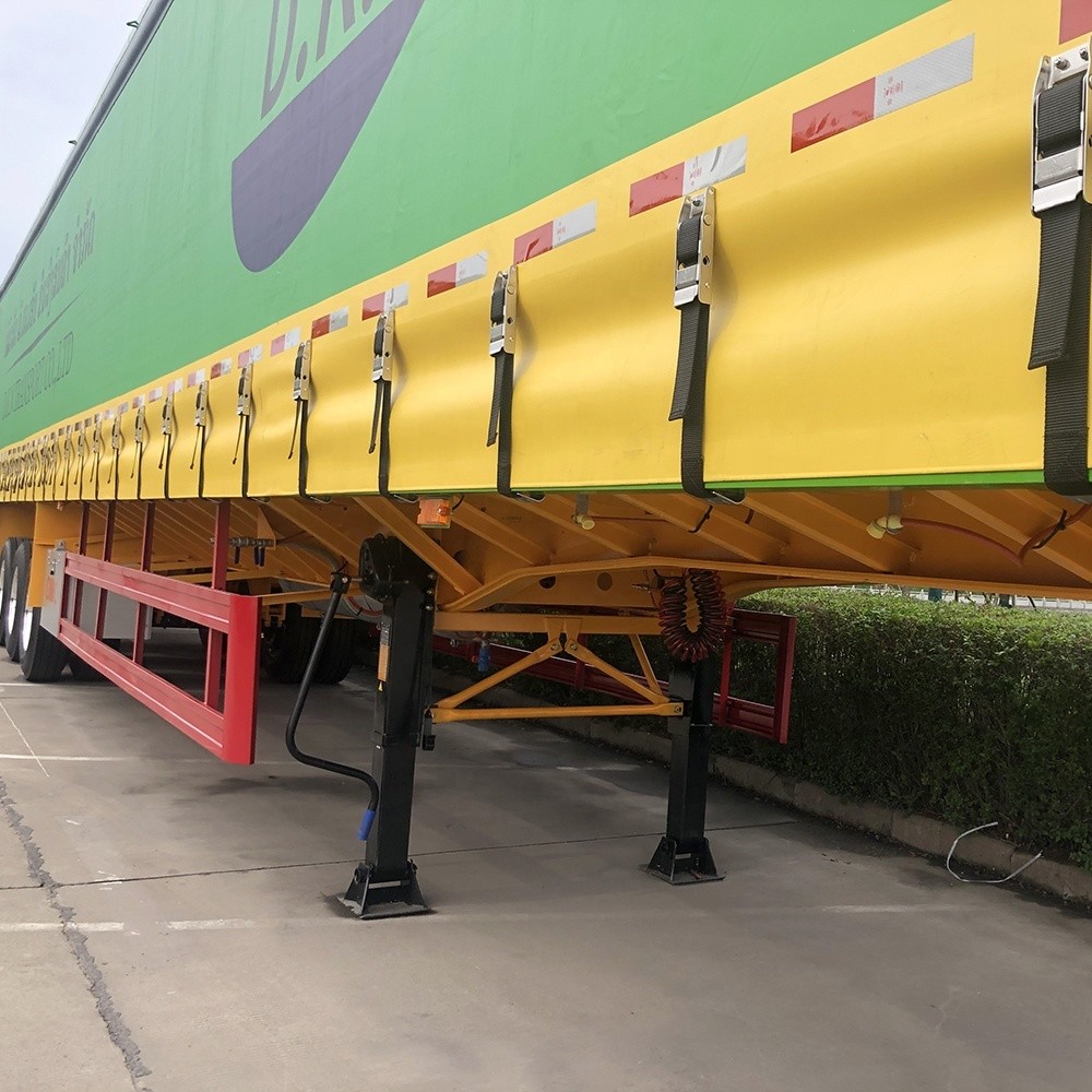 50 Ton Capacity Thailand Style 40ft Flatbed Container Trailer for Dry and Light Cargo