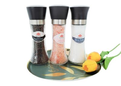 Conjunto de moedor de sal e pimenta de plástico com capacidade de 180 ml