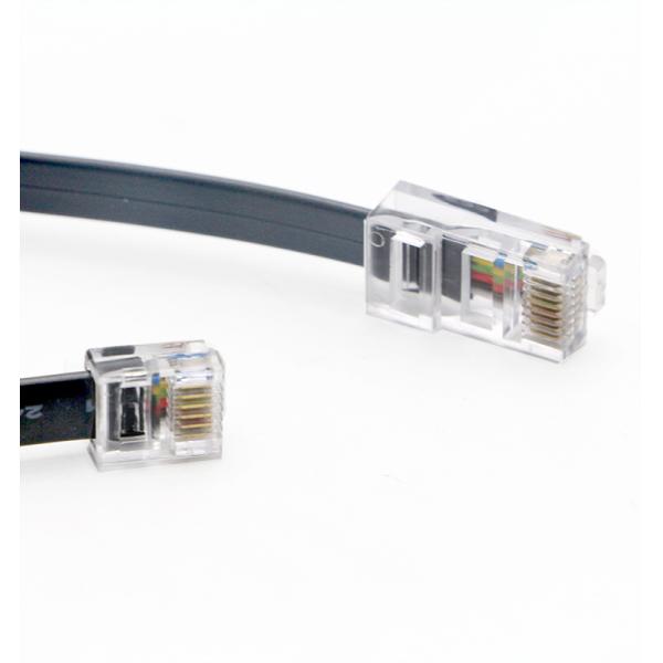 Custom Black RJ45 8P8C to DSL RJ11 6P4C Telephone Modem Wan Cable