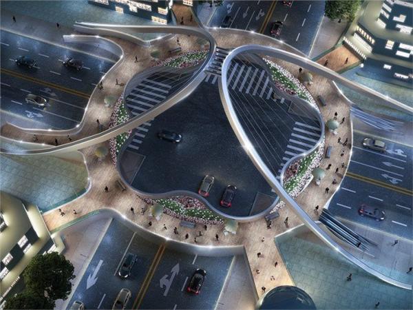 Projet de passerelle de l'ère de la structure en acier personnalisée