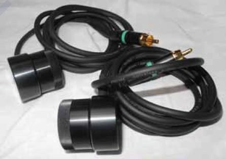 Stereo Stethoscope Wall Listening Device With Two Sensors Thru Solid Structures