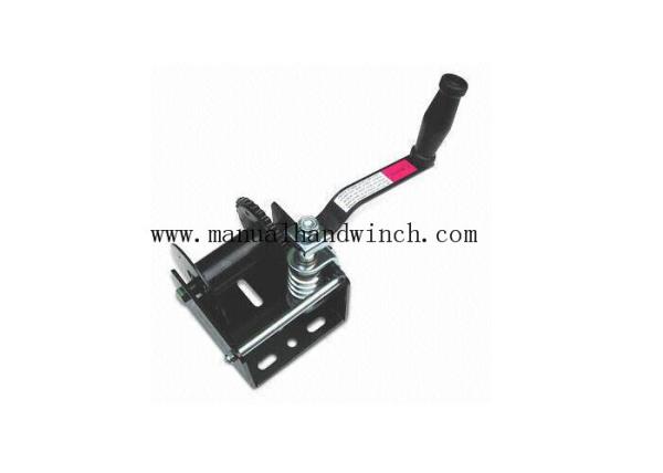 Manual Worm Gear Winch 1500 Lbs Single Reel For Lifting Crane Or Greenhouse