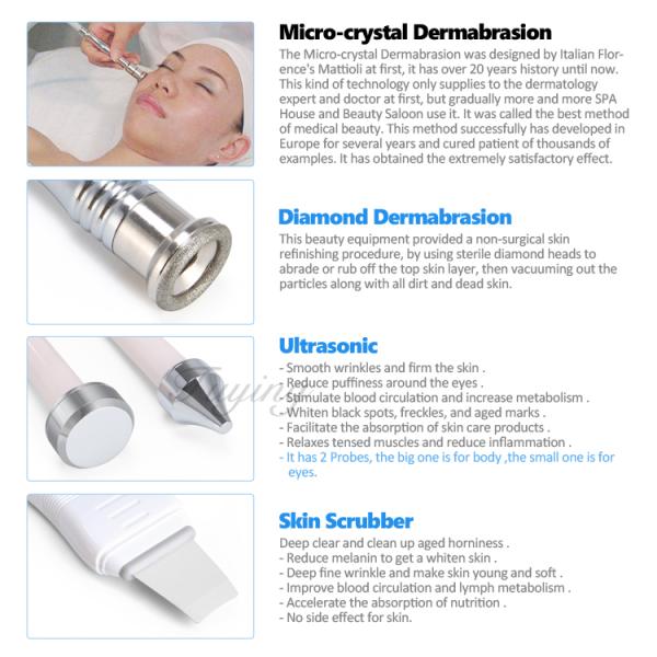Best Selling 4 in 1 Diamond Microdermabrasion Suction Scrubber Facial Cleaning and Lifting Machine for Salon