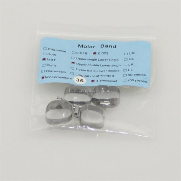 Stainless Steel Molar Band Ring Braces Buccal Tube Orthodontic OEM