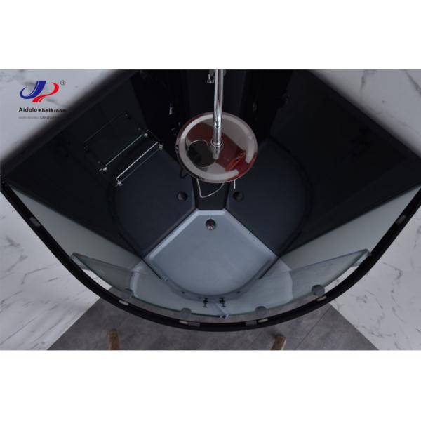 Quadrant Shower Room With Matt Black Profile Frame And 4/5mm Tempered Glass