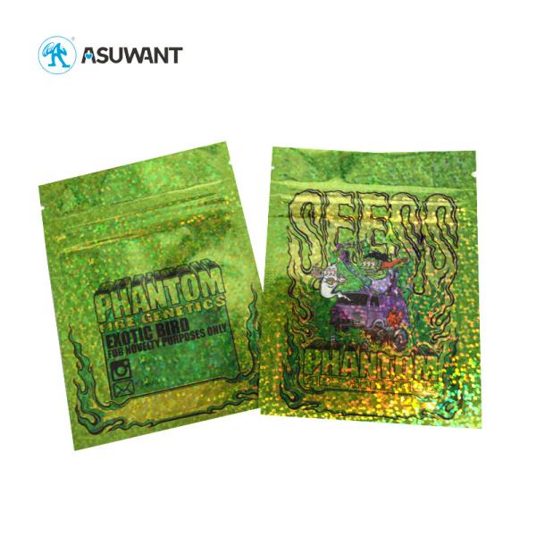 Resealable молния Hologram ISO9001 кладет сумку в мешки Mylar бортового уплотнения 3 пластиковую