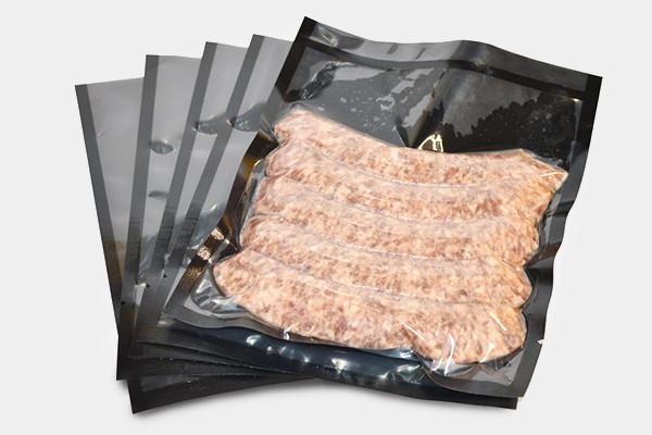 Black Clear Chamber Vacuum Pouches 3 Mil For Meat Cheese Sausage Packaging