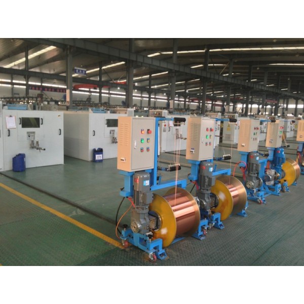 Single Shaft Wire Double Twist Bunching Machine PLC Control Plastic Extrusion