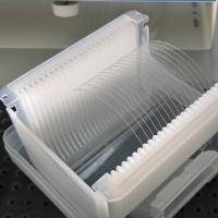 350um a fondu des gaufrettes de transporteur en verre de Borosilicate de quartz de gaufrette de silice