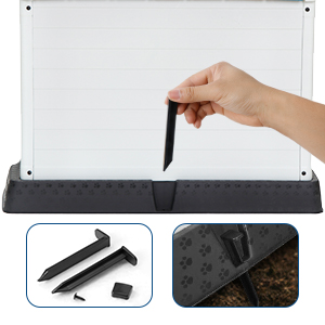 Large Plastic Dog House Outdoor Indoor Doghouse Puppy Shelter Water Resistant Easy Assembly Sturdy Dog Kennel