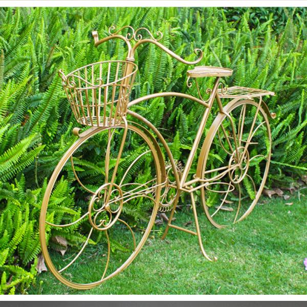 Modern Flower Pot Bike Display Stand for Creative Weeding and Sofa Set Decoration