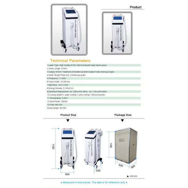 810nm Semiconductor Laser Hair Removal Machine Effective Remove Hair Follicle
