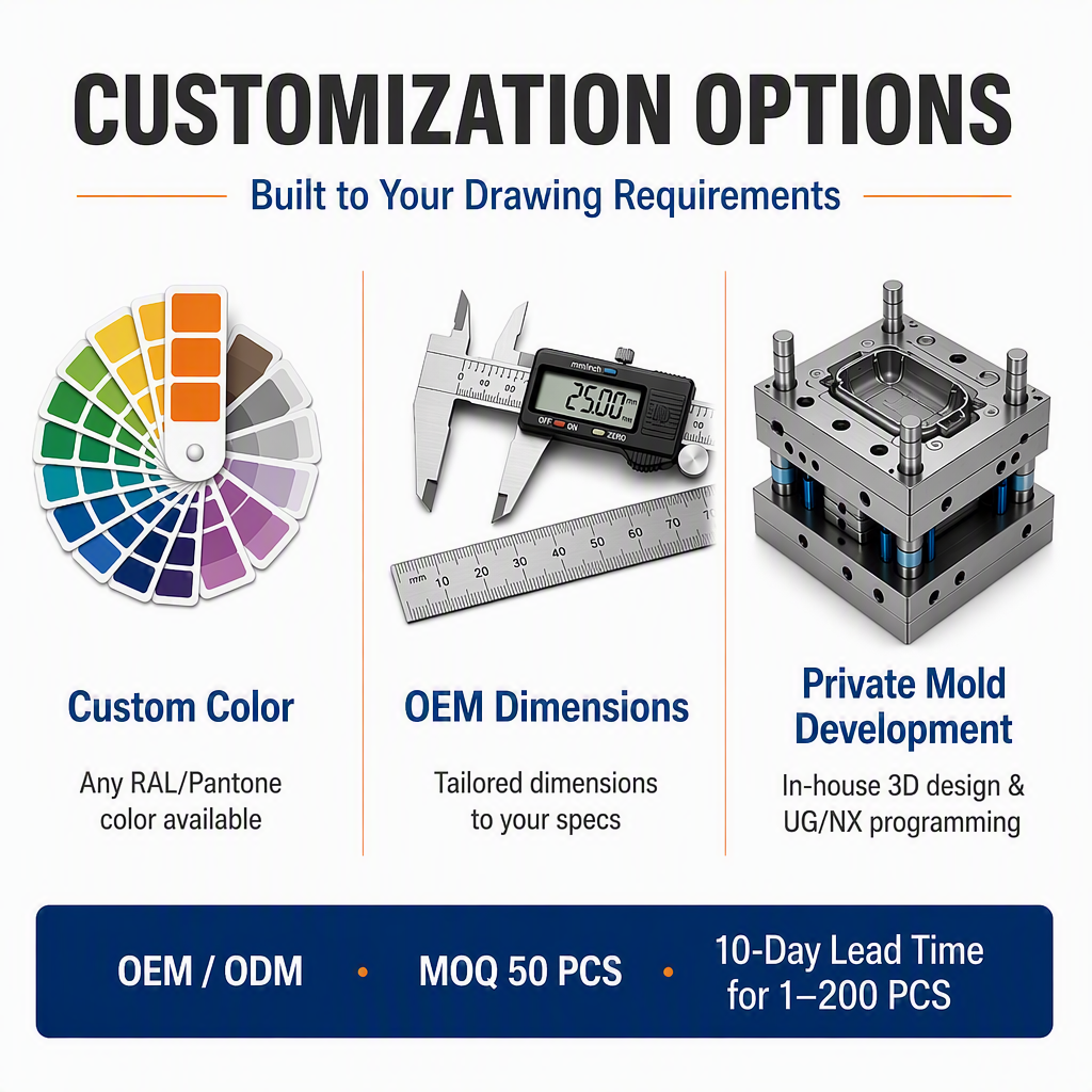 OEM Thick Vacuum Formed AC Control Panel Housing | Heavy Duty Thermoforming Plastic Cover Cutting for HVAC Customized Shapes
