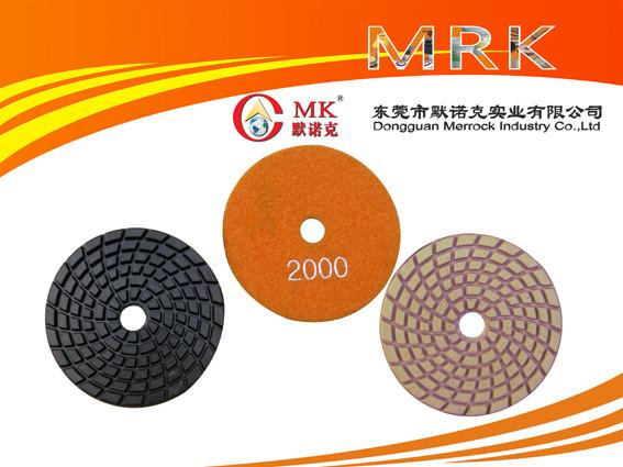 5.2mm Wet / Dry Diamond Polishing Pads For Concrete / Terrazzo Polisher