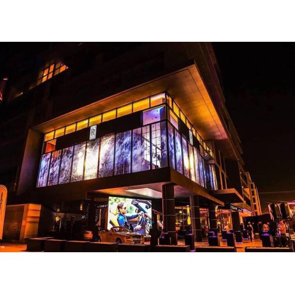 Slim Light Weight Transparent LED Screens Quiet See Through Displaying 960*640