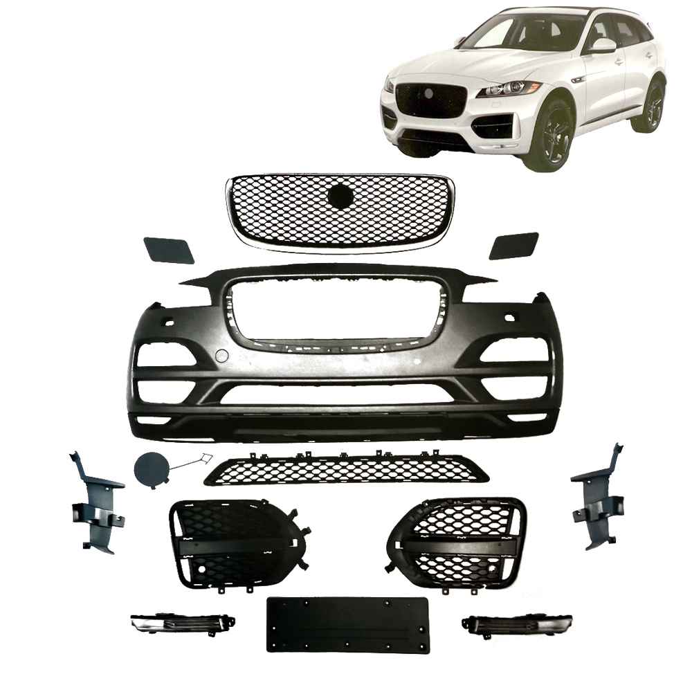 R-Sport Front Bumper Bare Cover Compatible with OE T4A6187-A for 2017 Jaguar F-PACE X761