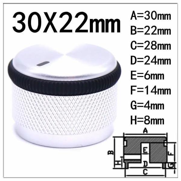 Amplificador sólido de alumínio azul 32x22 6 mm Potenciômetro de volume estéreo