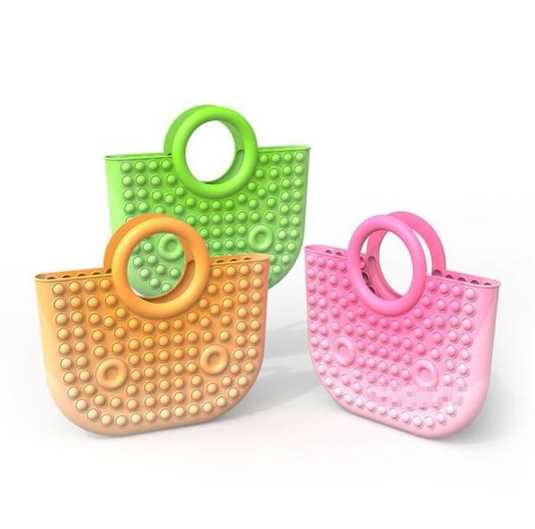 Fashionable Colorful Silicone Rubber Toy Handbag For Girls Gift