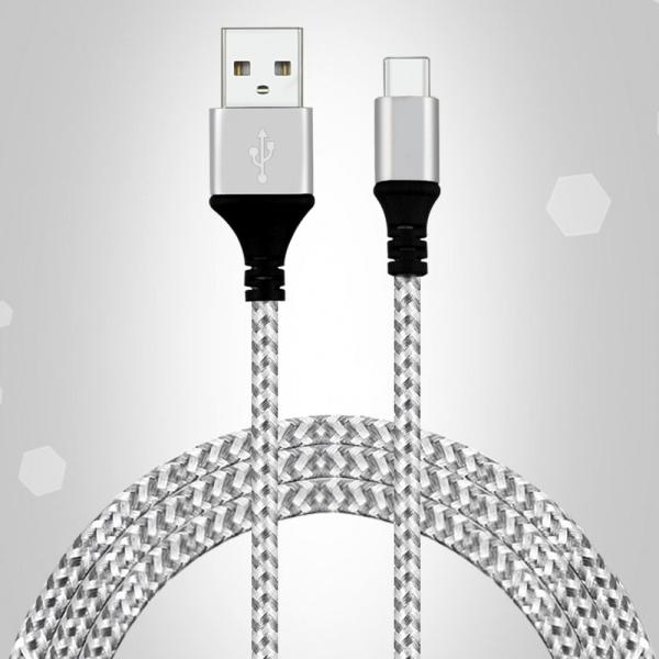 5V 2.1A Braided USB Cable , Extra Long Nylon Braided Micro Cord Fast Charging