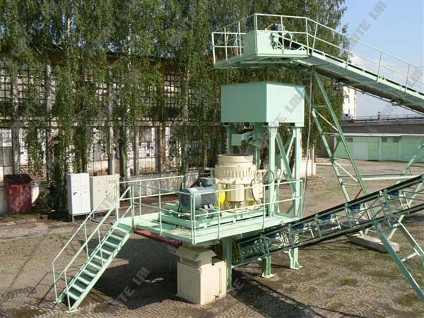 Структура машины 120тф конической дробилки гранита каменная высокопрочная твердая