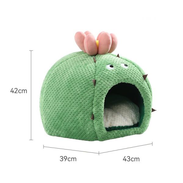Cactus Cat Cactus Bed Warm Cat Bed Wholesale Semi Closed Cat House Winter Inner Cushion Supplies