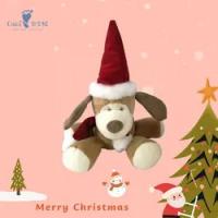 O cão macio do Natal do bicho de pelúcia brinca a boneca canino Huggable do bebê confortável do enchimento do algodão dos PP