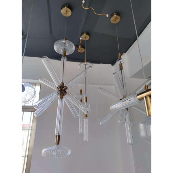 Постмодернистский высекаенный Кристл стеклянный свет лестницы дуплекса виллы люстры риса снежинки