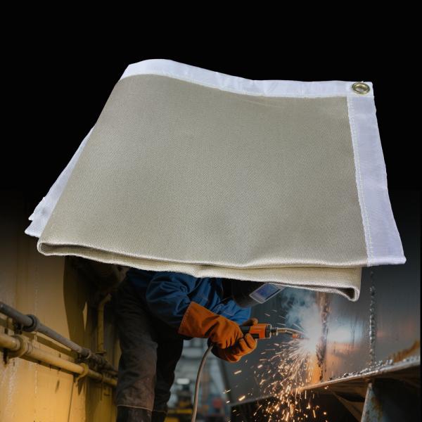 Rouleau de couverture de soudure en fibre de verre ignifuge 550C résistant à la chaleur