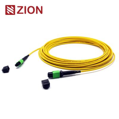 24 Fibras MPO Fêmea para MPO Fêmea Singlemode 3,0mm LSZH MPO Patch Cord Medidores Personalizados