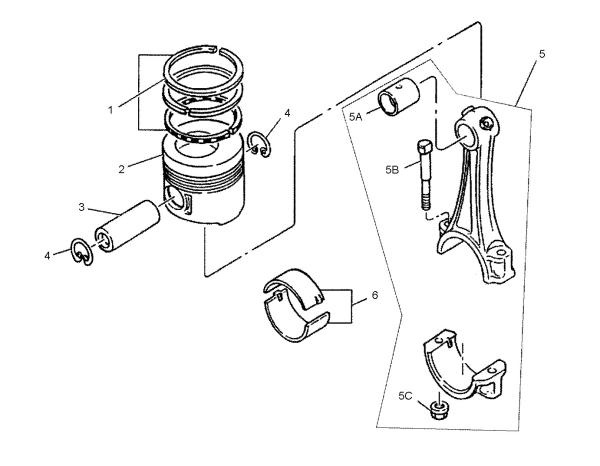Piston moteur avec broche 297-7751 2977751 CA2977751 ajusté 320C 320D 321C 323D
