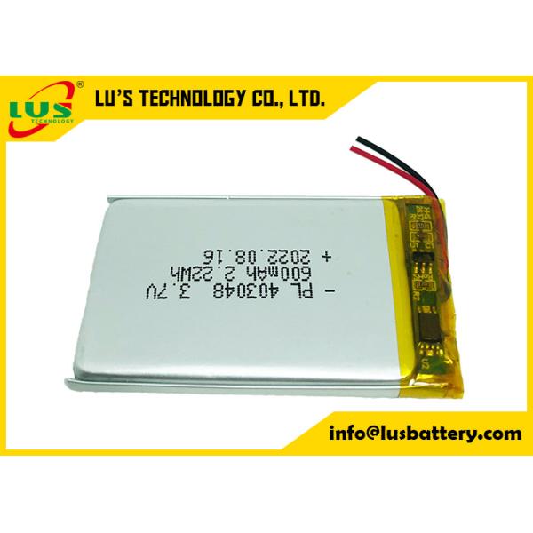 Полимер Li батареи лития LP403048 3.7v 600mah перезаряжаемые гибкий