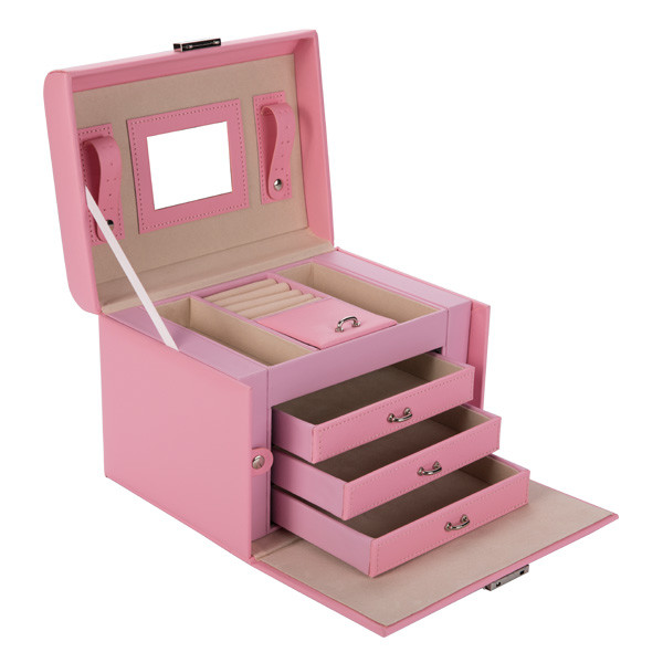 Locked Portable Jewelry Display Cases , Portable Earring Organizer Box