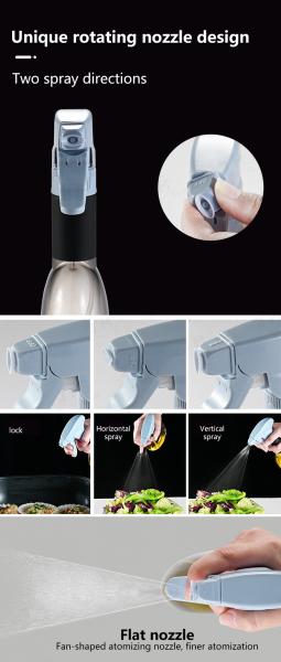 PETG feito sob encomenda 280ml Olive Oil Mist Spray Bottle para o cozimento da cozinha