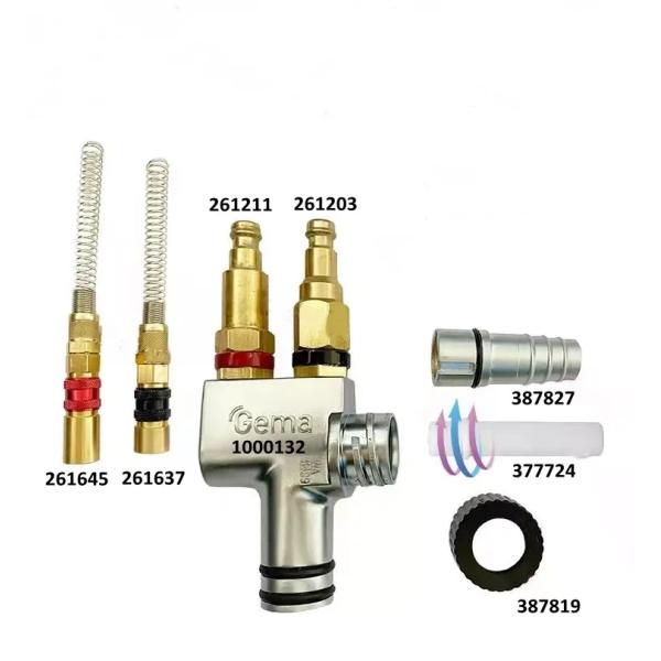 Inyector de recubrimiento de polvo Optiflow IG02 Partes del cañón de recubrimiento de polvo ajustable