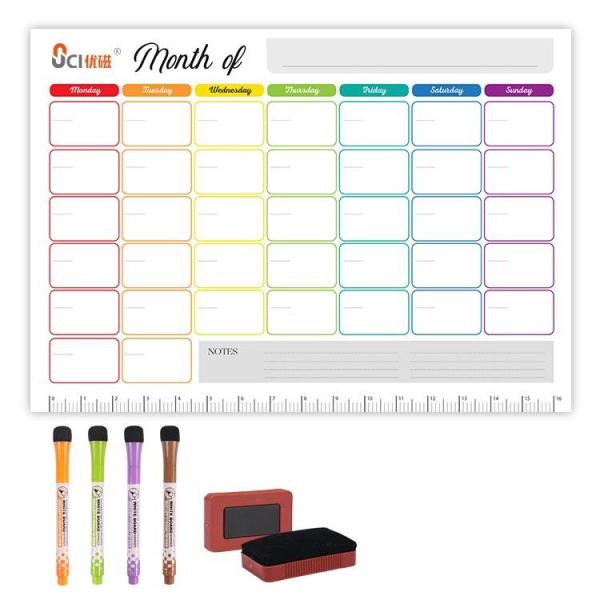 Fridge Magnetic Calendar Planner Family Monthly Planner Whiteboard
