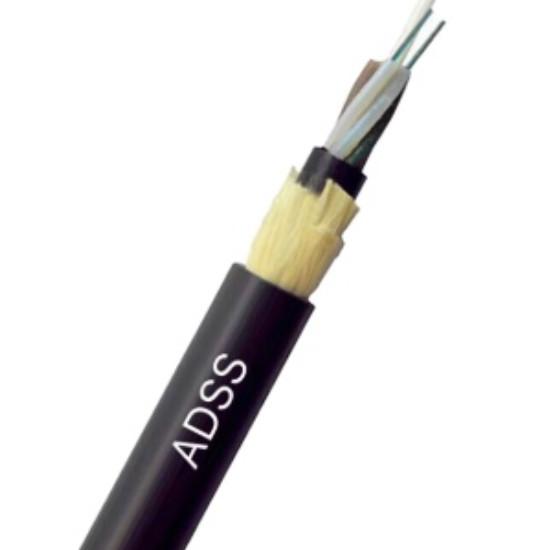 Aerial ADSS  24 Fibers 100m Span Single Mode Fiber Optic Cable Outdoor
