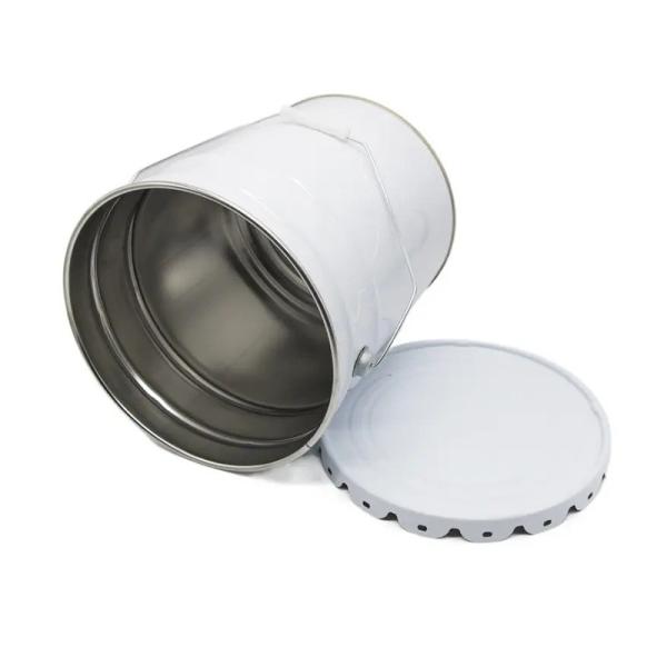 25 Litre Heavy Duty Iron 5 Gallon Metal Pail With Secure Lid And Rust Resistant Coating