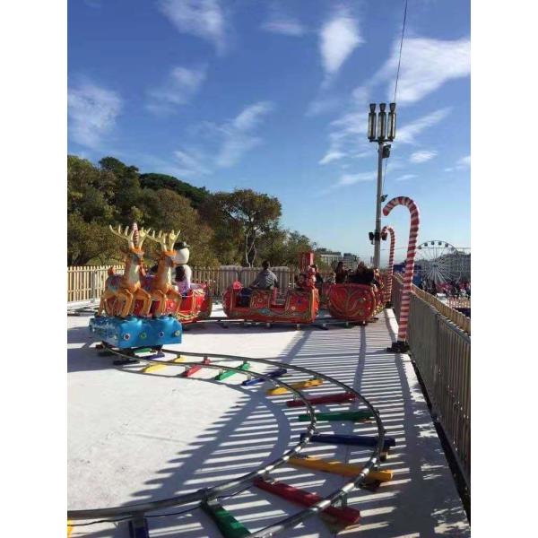 3 KW Power Kids Amusement Ride , Custom Christmas Train Rides 12 People